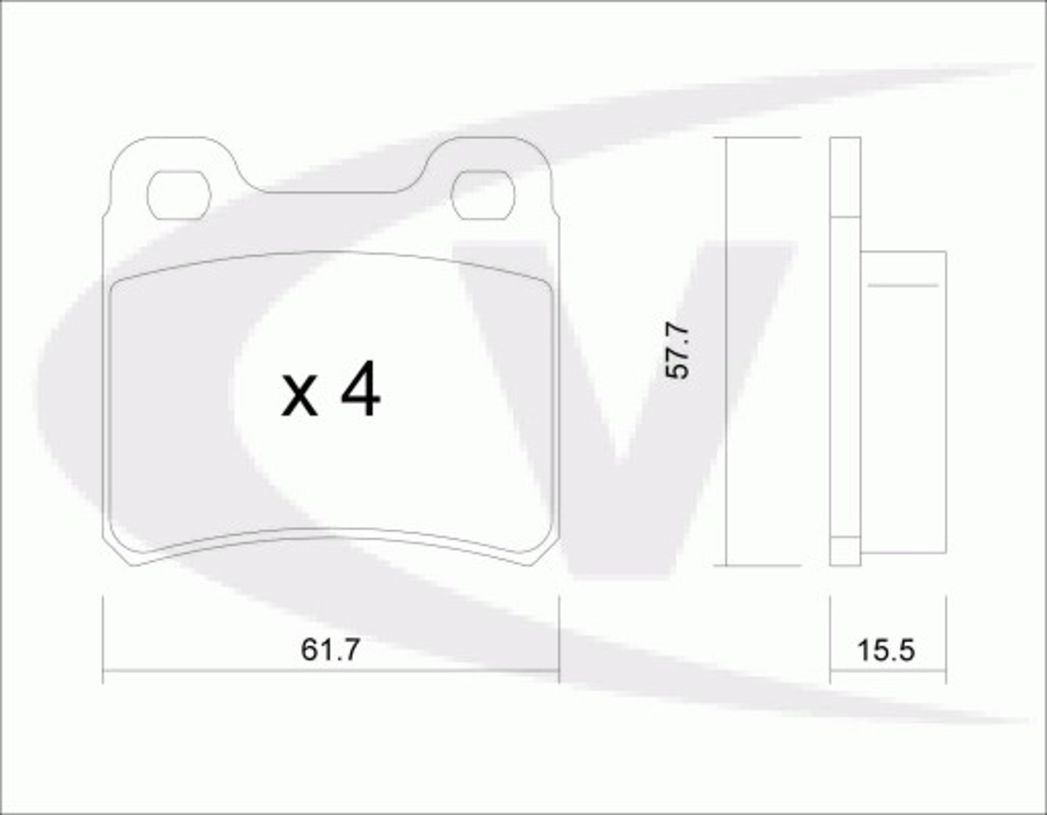 Колодки тормозные дисковые VAICO V40-8015