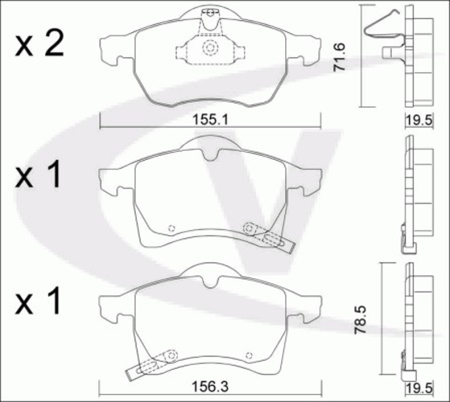 Колодки тормозные дисковые VAICO V40-8020