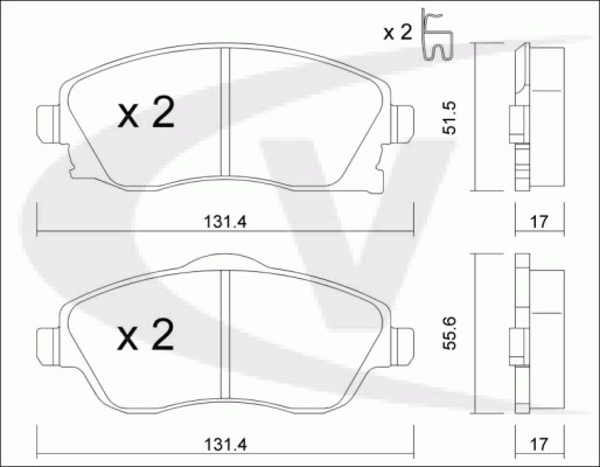 Комплект тормозных колодок дисковый тормоз VAICO V40-8031