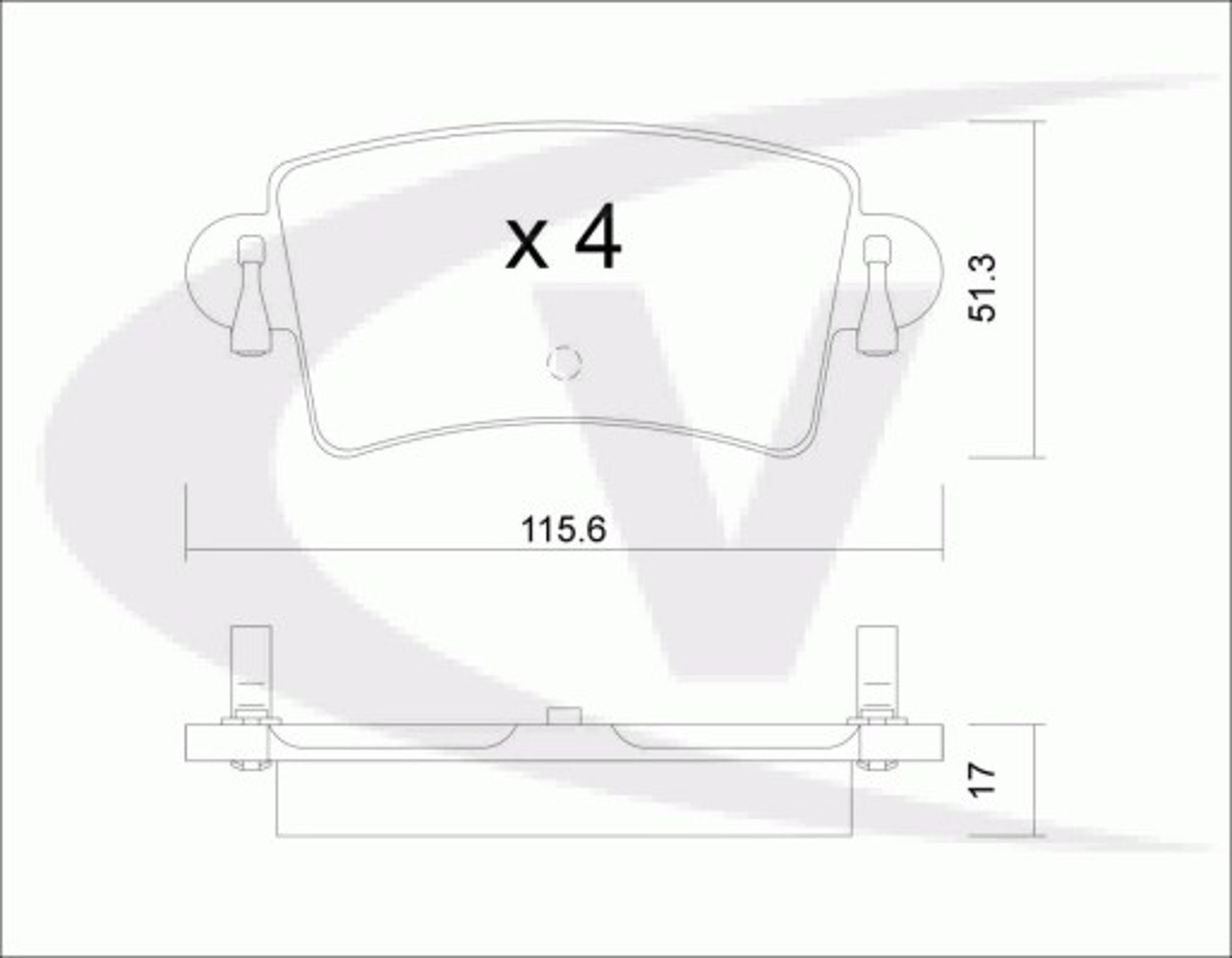 Комплект тормозных колодок дисковый тормоз VAICO V40-8035