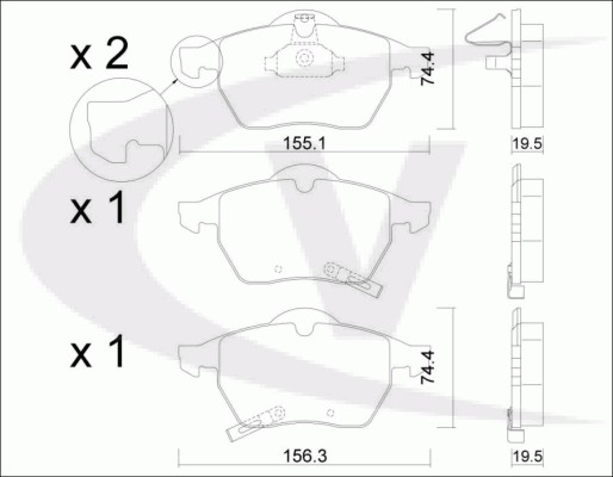 Колодки тормозные дисковые VAICO V40-8038