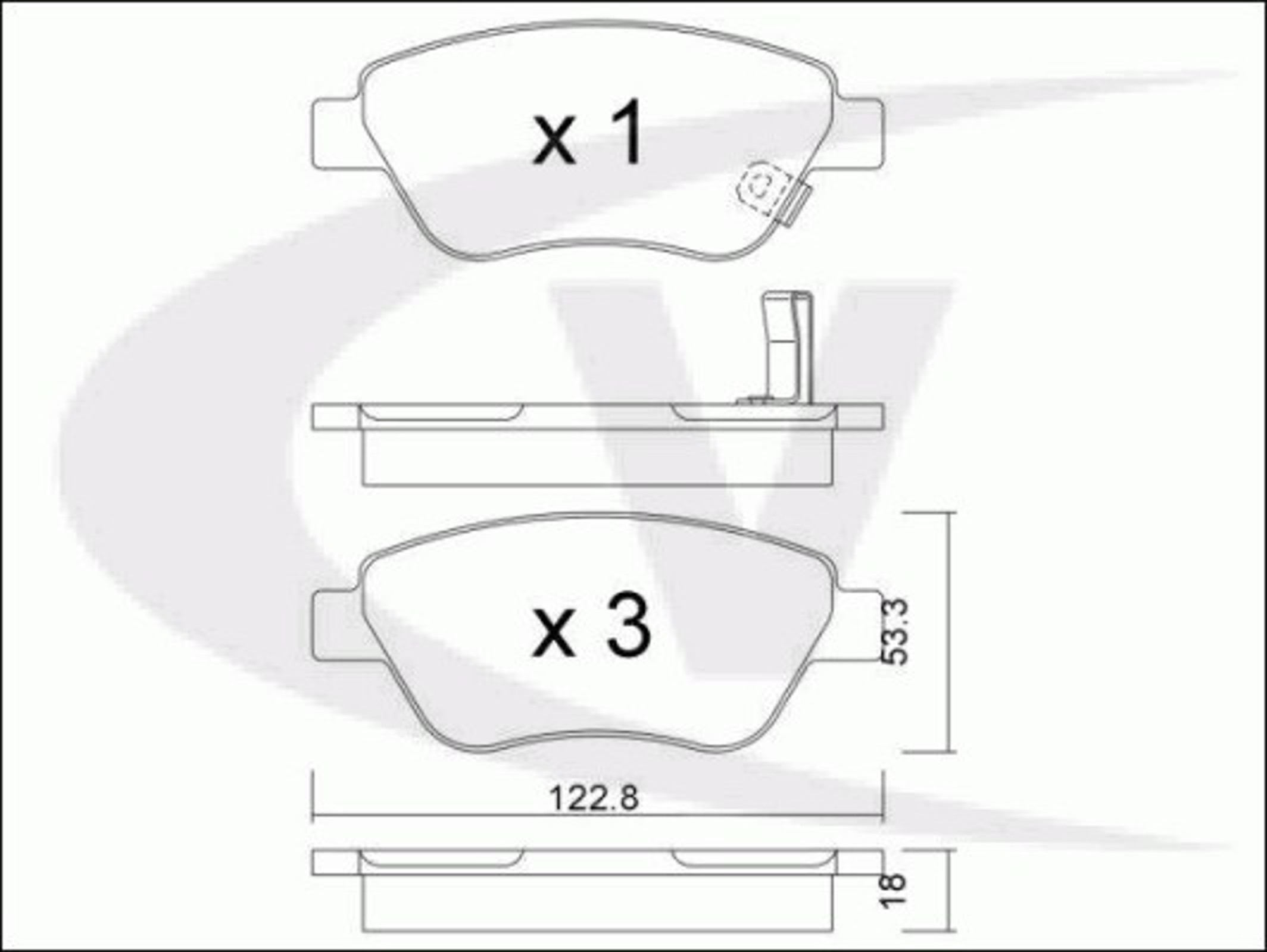 Комплект тормозных колодок дисковый тормоз VAICO V40-8039