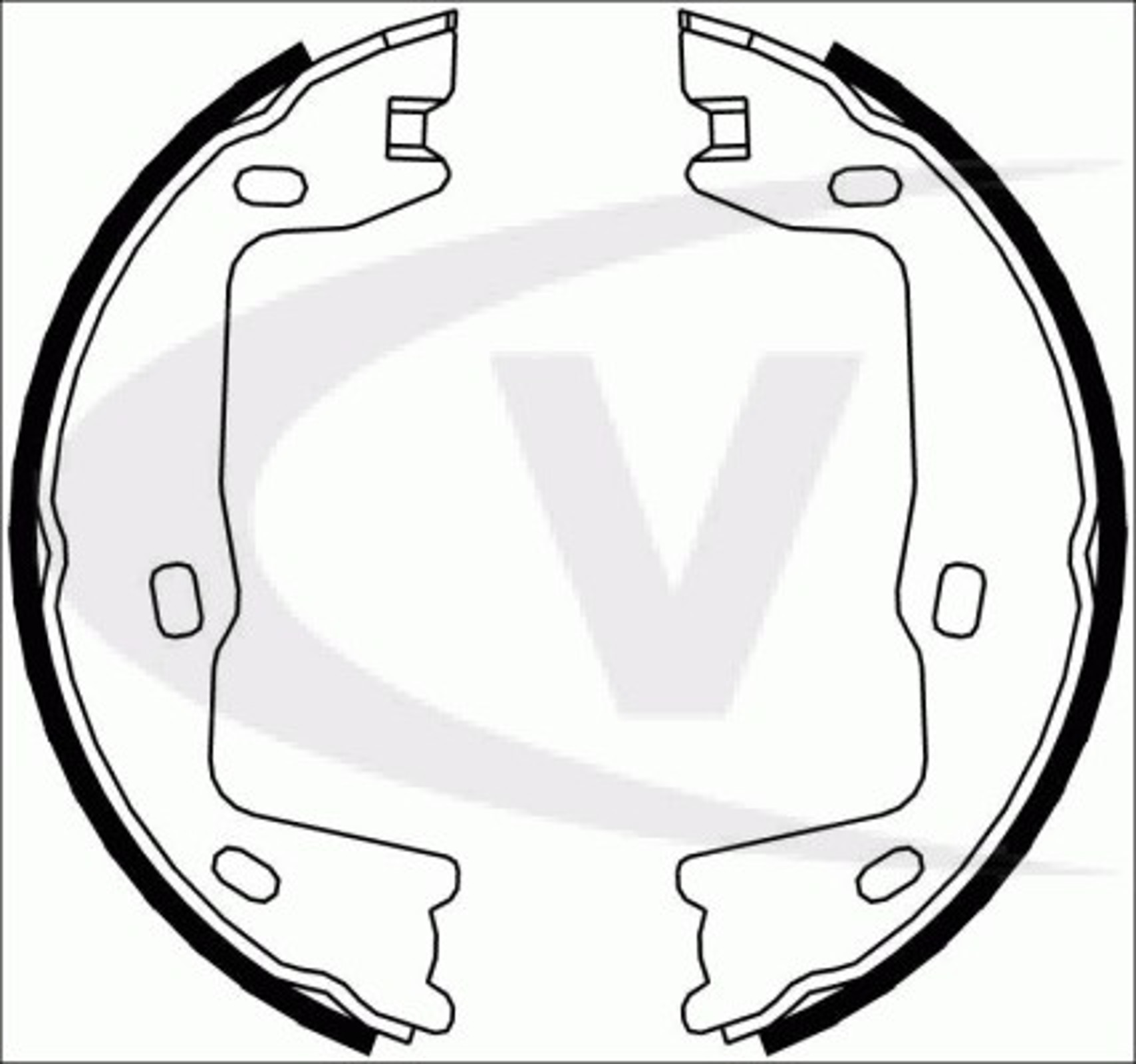 Комплект тормозных колодок стояночная тормозная система VAICO V40-8104