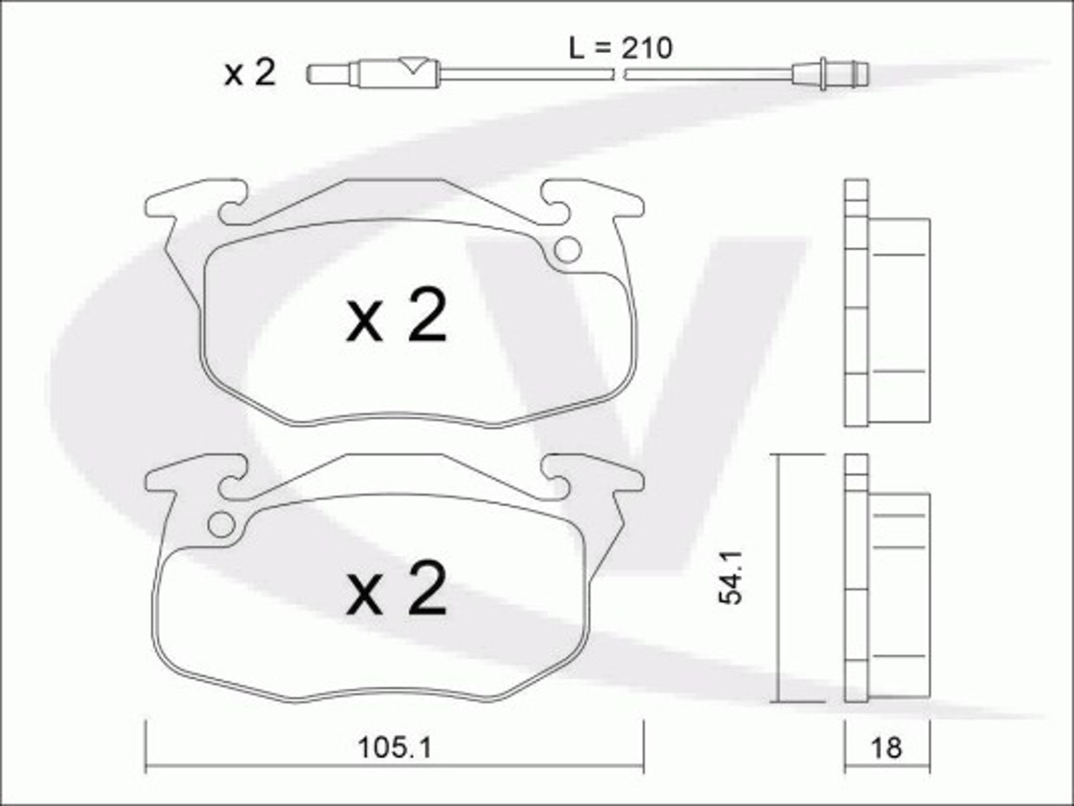 Колодки тормозные дисковые VAICO V42-4103