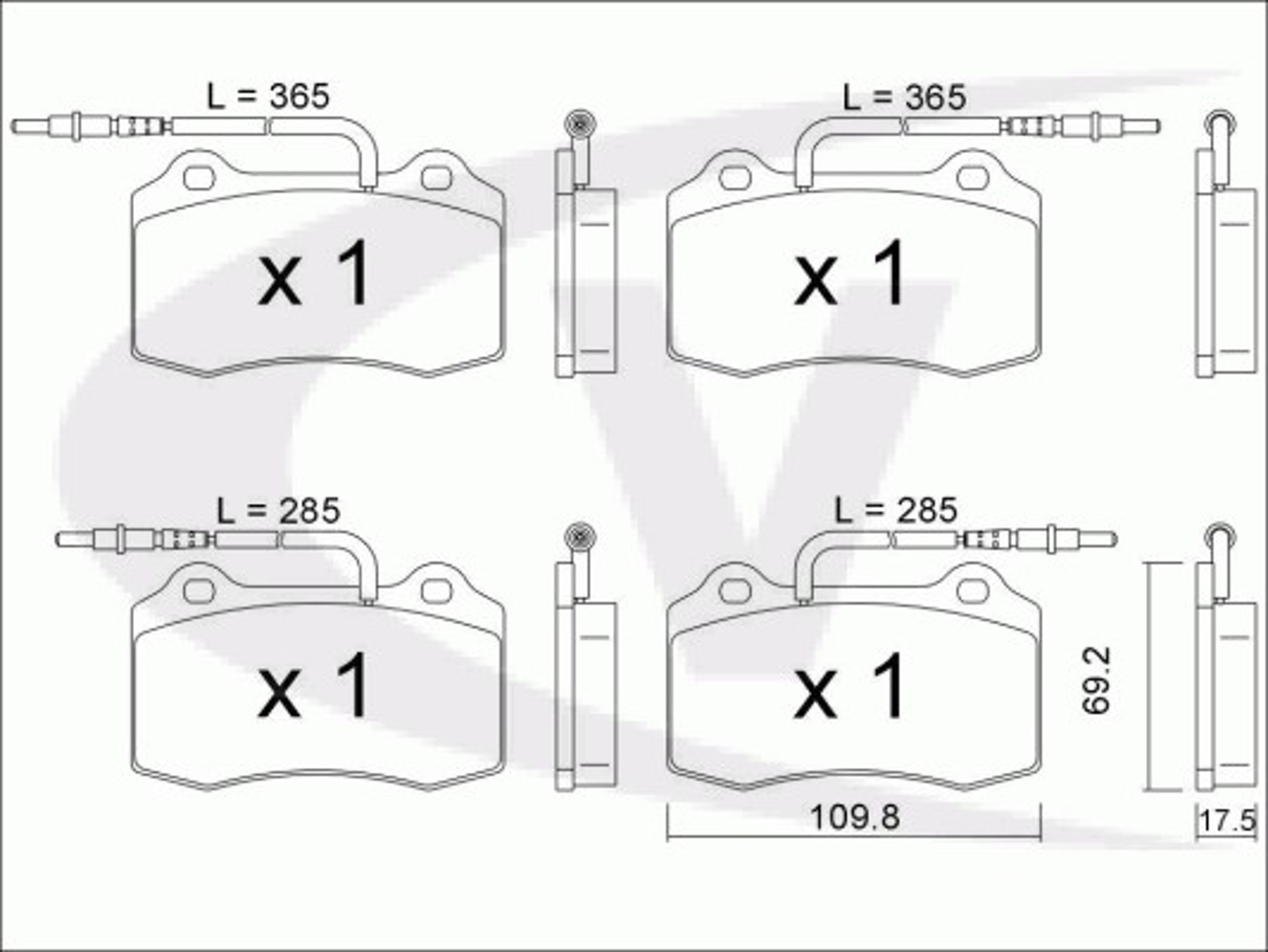 Колодки тормозные дисковые VAICO V42-4108