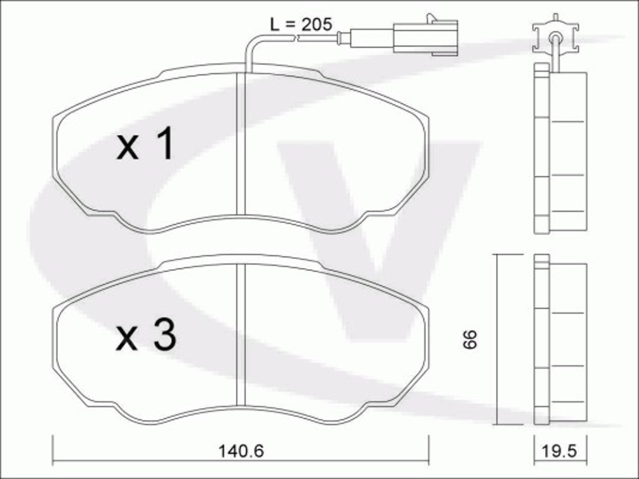 Комплект тормозных колодок дисковый тормоз VAICO V42-4112