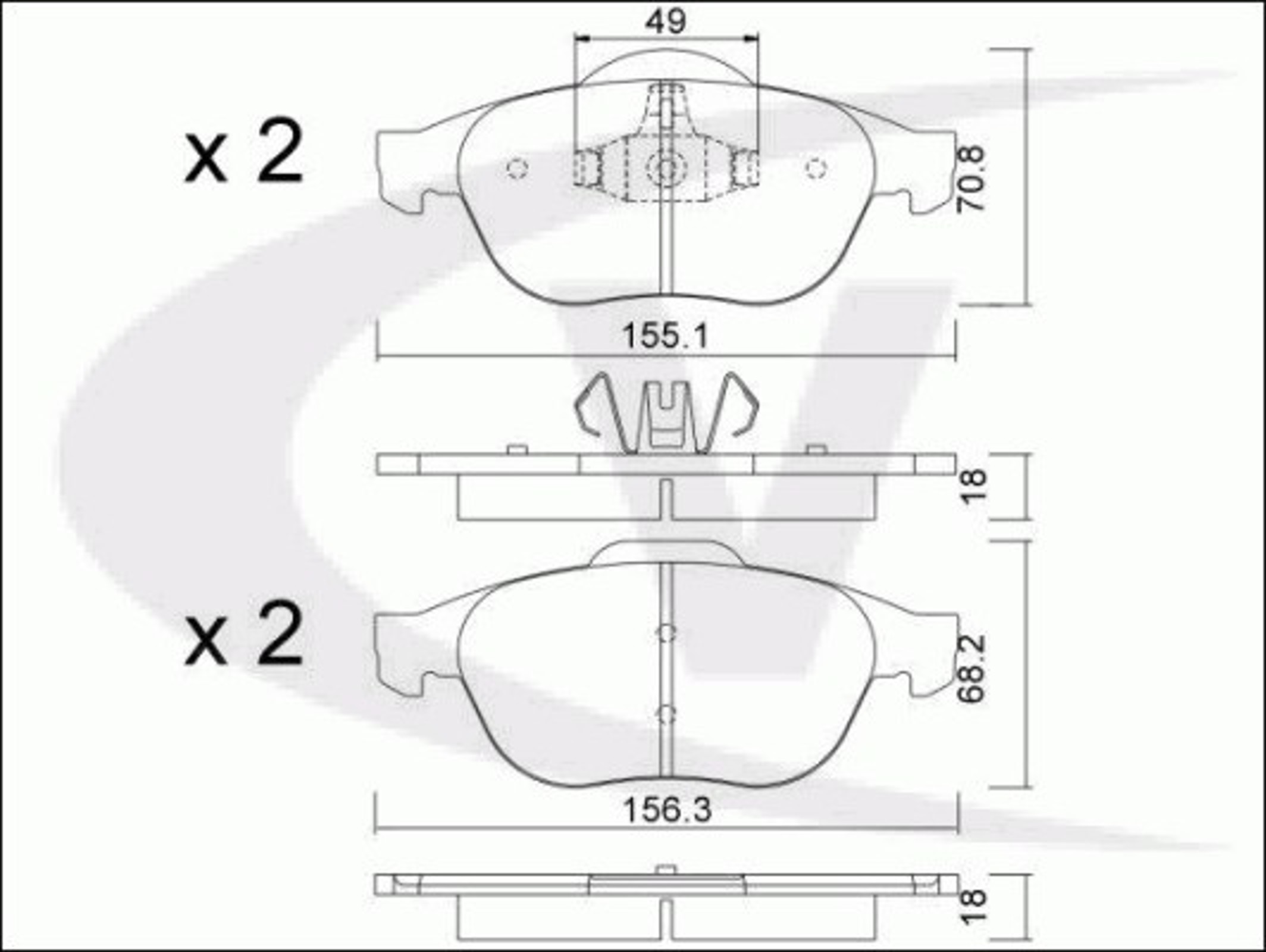 Колодки тормозные дисковые VAICO V46-0135