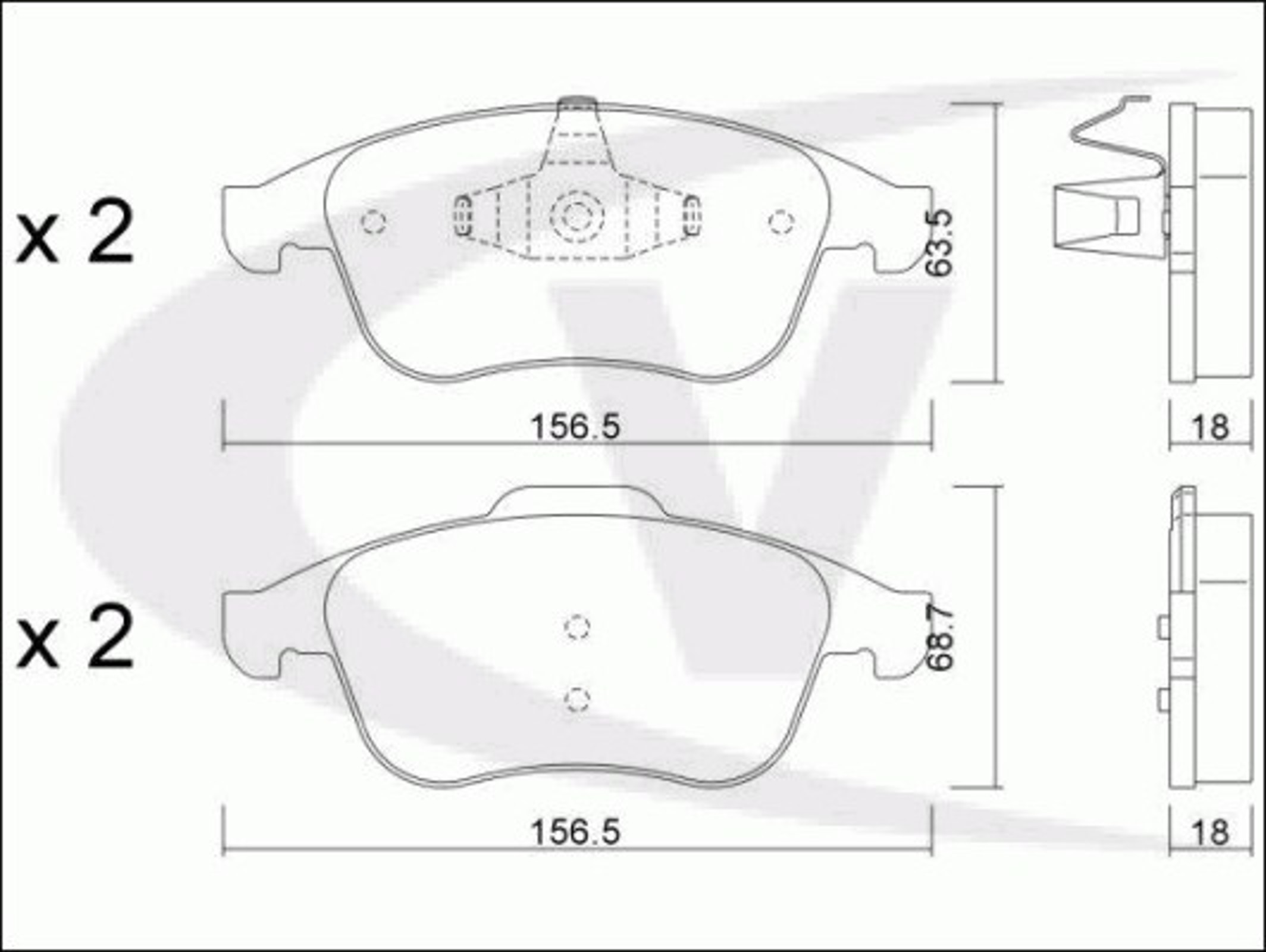 Колодки тормозные дисковые VAICO V46-0137
