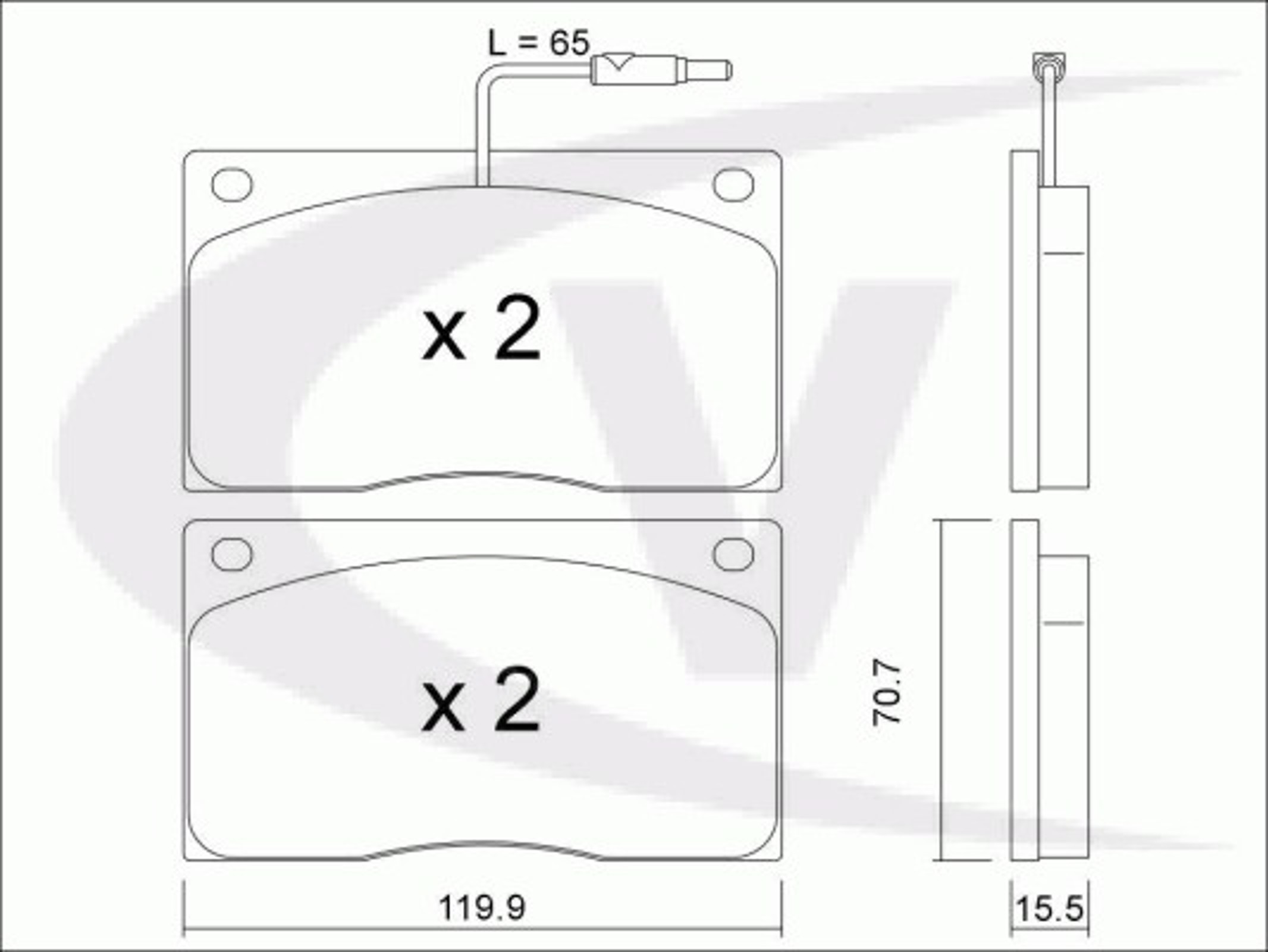 Колодки тормозные дисковые VAICO V46-0145