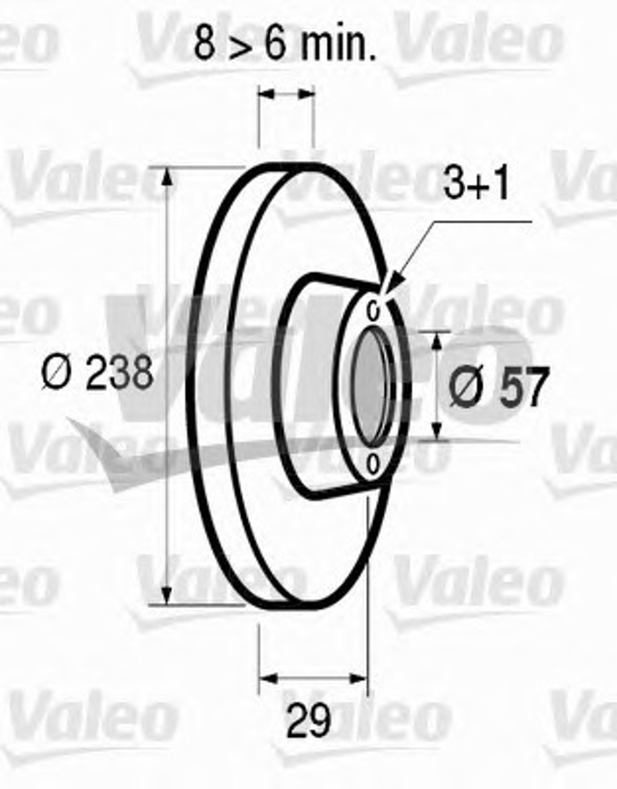 Диск тормозной VALEO 186130