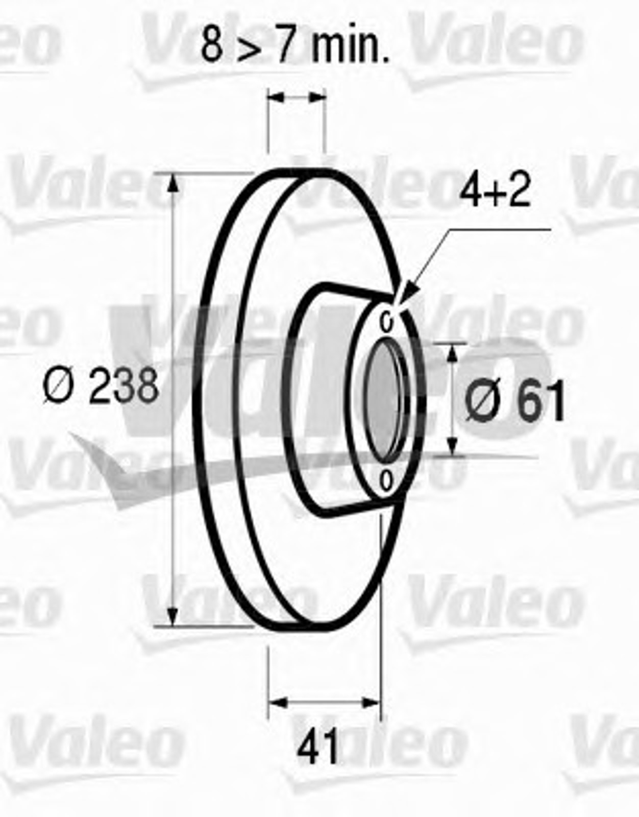 Диск тормозной VALEO 186228