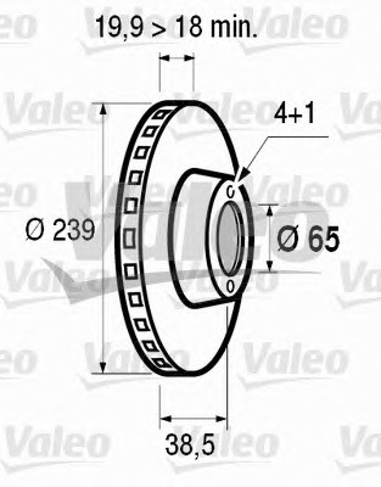 Диск тормозной VALEO 186246