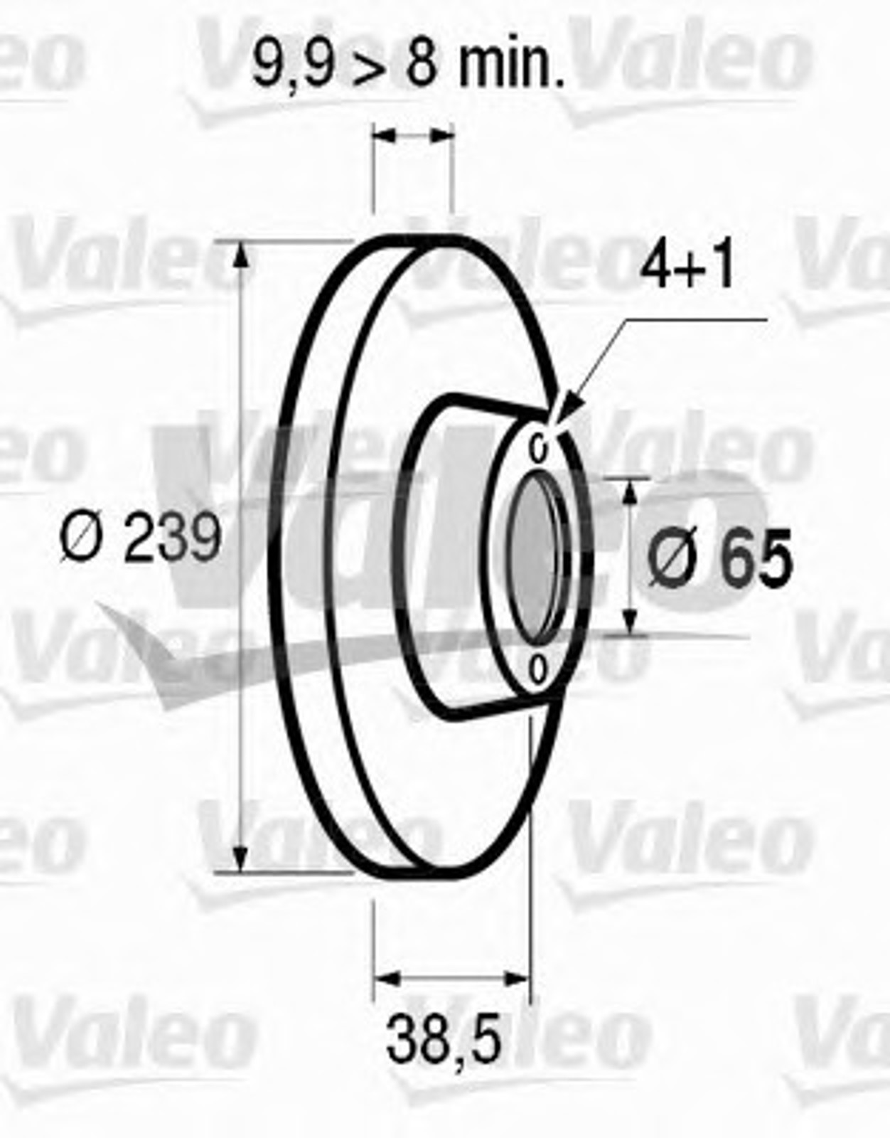 Диск тормозной VALEO 186249