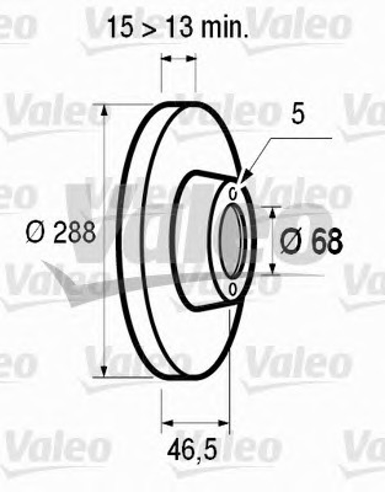 Диск тормозной VALEO 186270