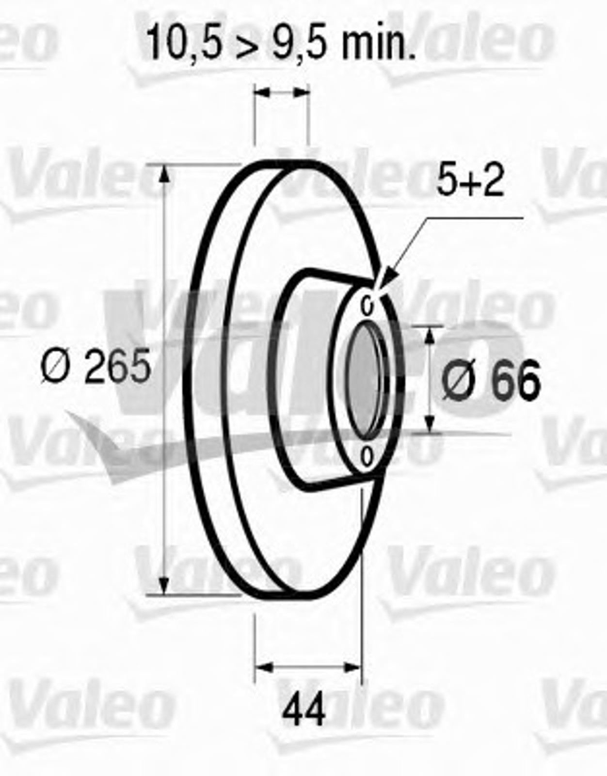 Диск тормозной VALEO 186307