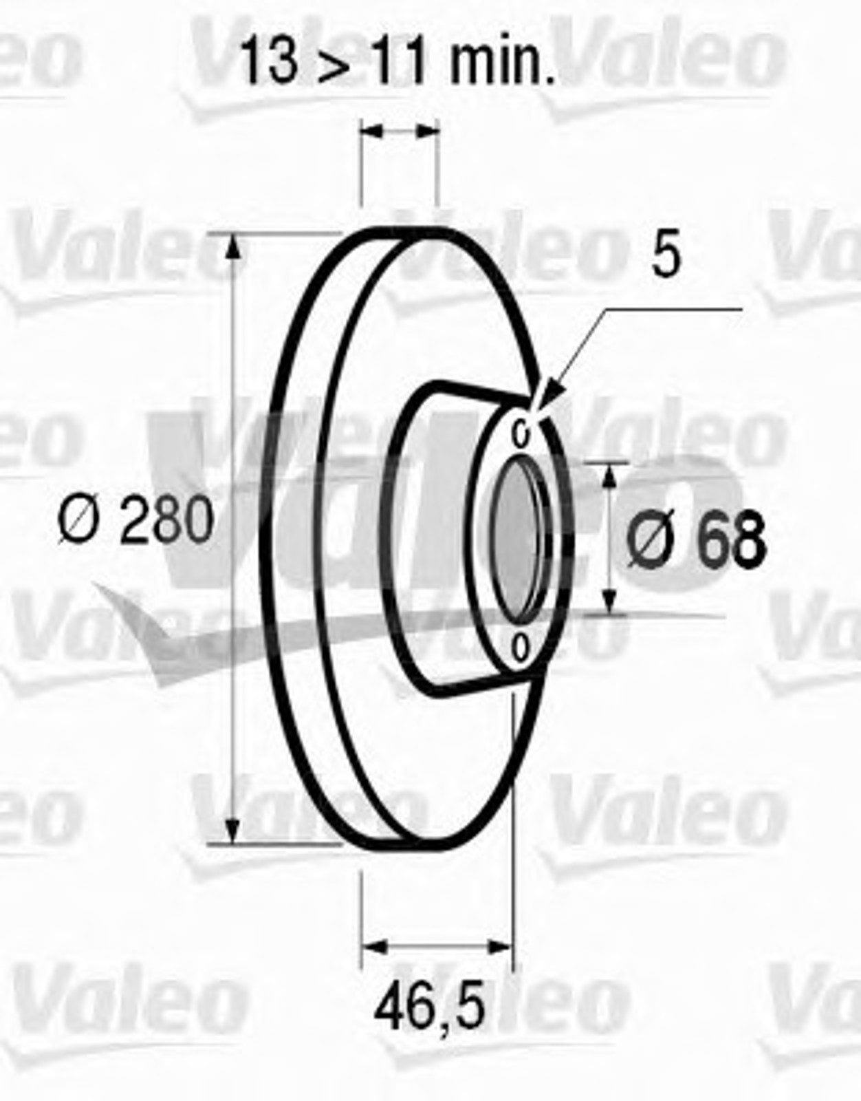 Диск тормозной VALEO 186408