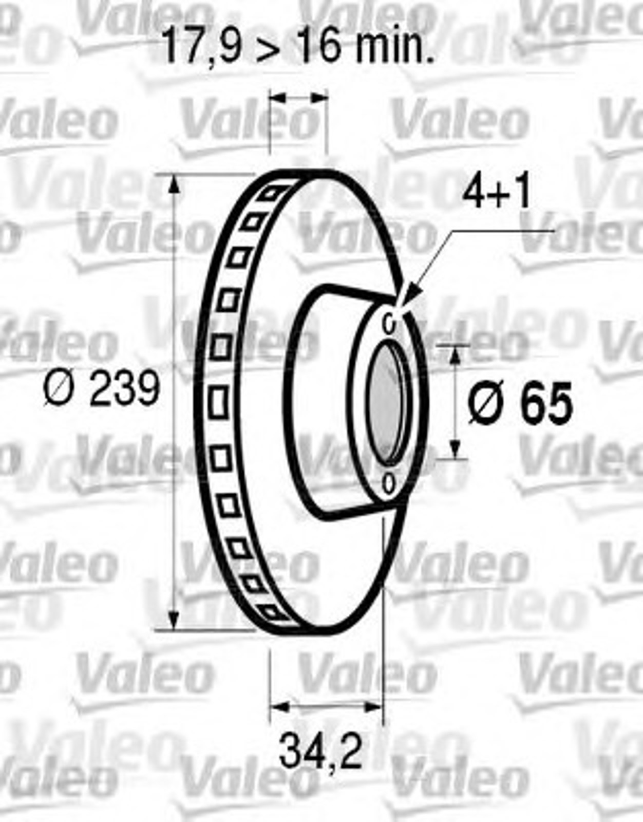 Диск тормозной VALEO 186523