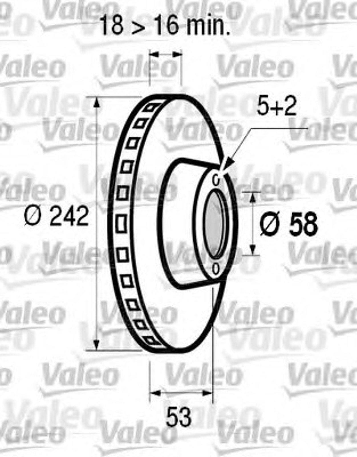 Диск тормозной VALEO 186531