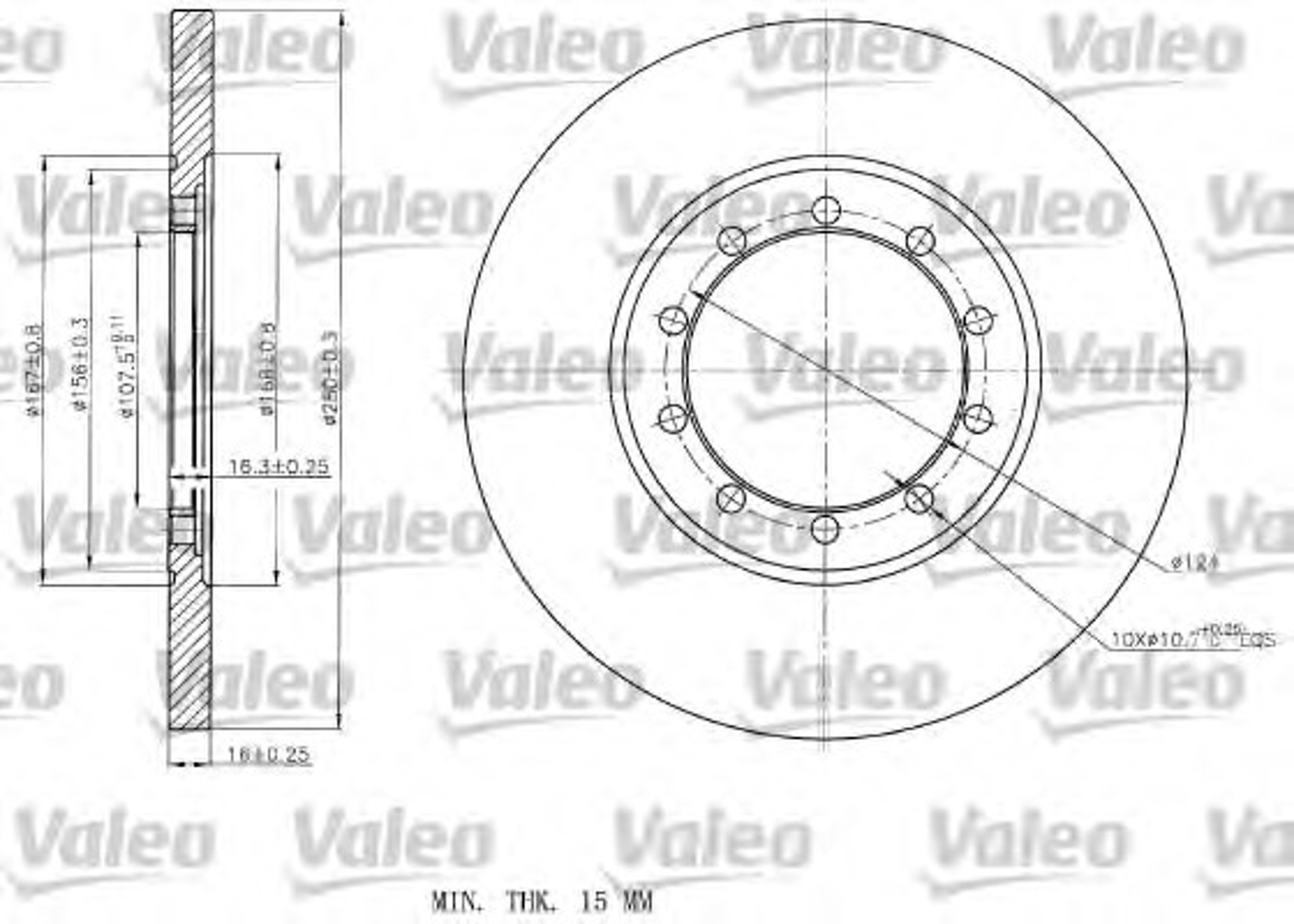 Диск тормозной VALEO 187152