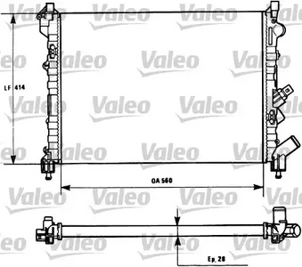 Радиатор системы охлаждения VALEO 731128