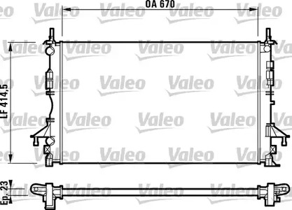 Радиатор охлаждения двигателя VALEO 732827