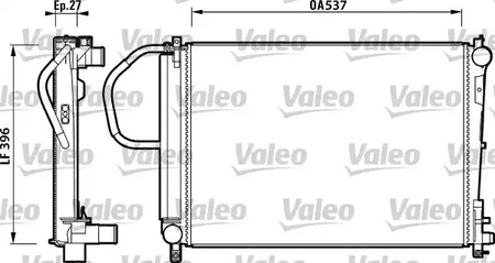 Радиатор охлаждения двигателя VALEO 732883