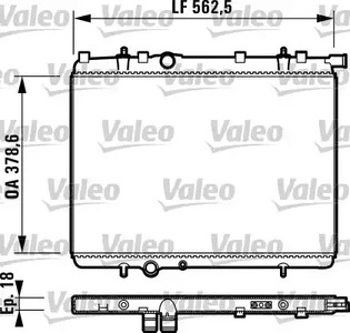 Радиатор охлаждение двигателя VALEO 732904
