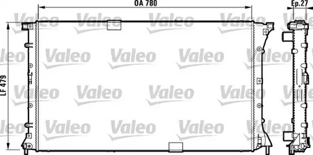 Радиатор охлаждения двигателя VALEO 732911