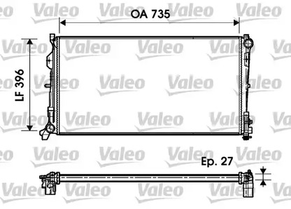 Радиатор охлаждения двигателя VALEO 732956