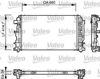 Радиатор охлаждения двигателя VALEO 735084