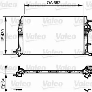 Радиатор системы охлаждения VALEO 735181