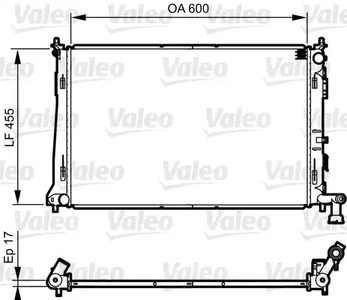 Радиатор системы охлаждения VALEO 735564