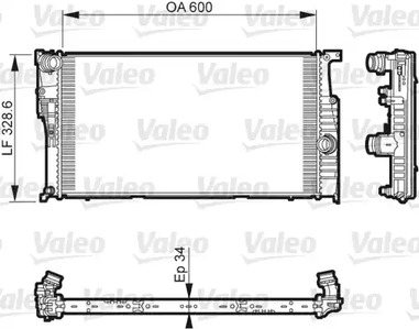 Радиатор системы охлаждения VALEO 735612