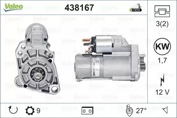Стартер origins new technology VALEO 438167