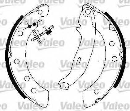 Колодки тормозные барабанные VALEO 562581