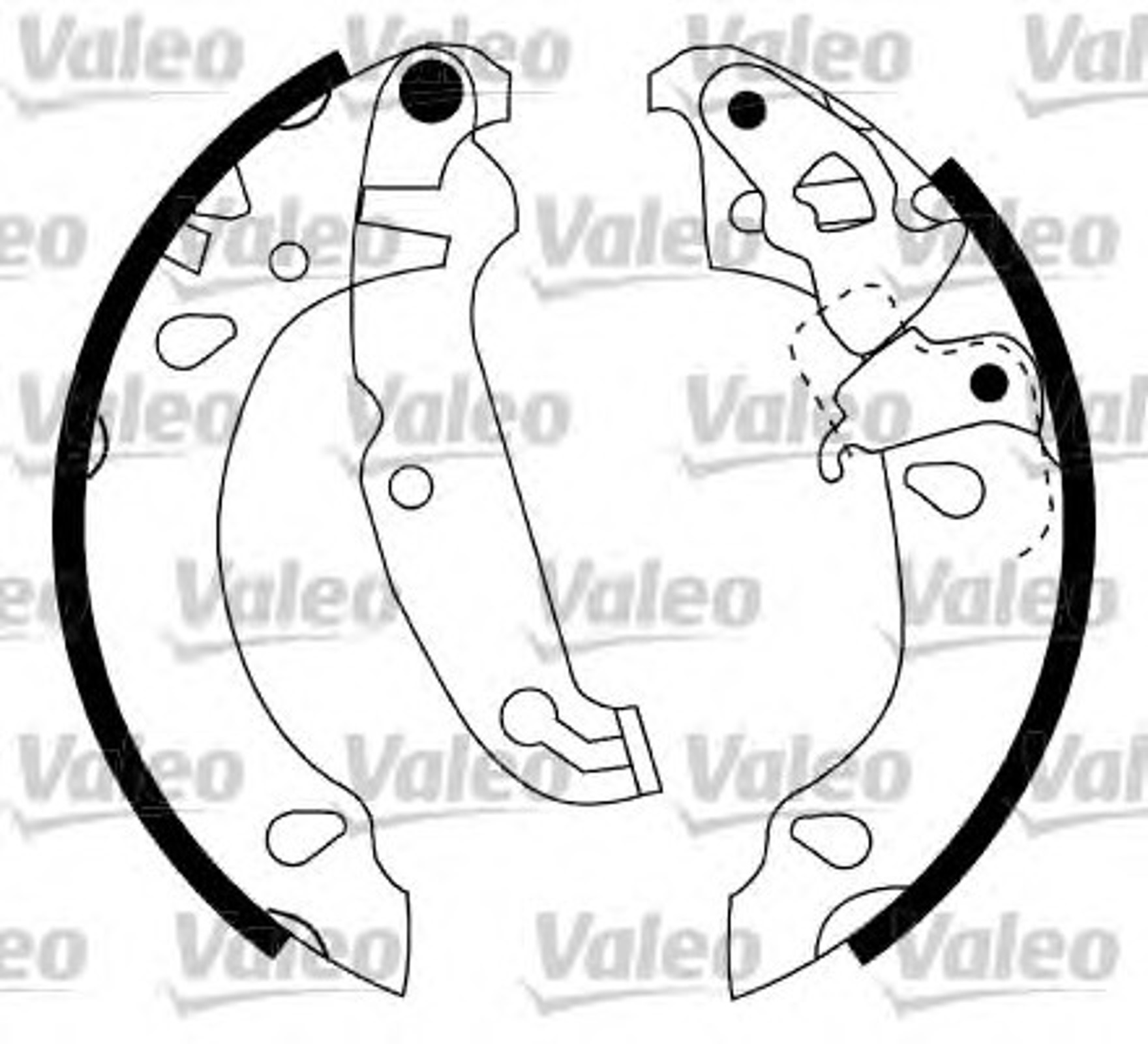 Колодки тормозные барабанные VALEO 562771