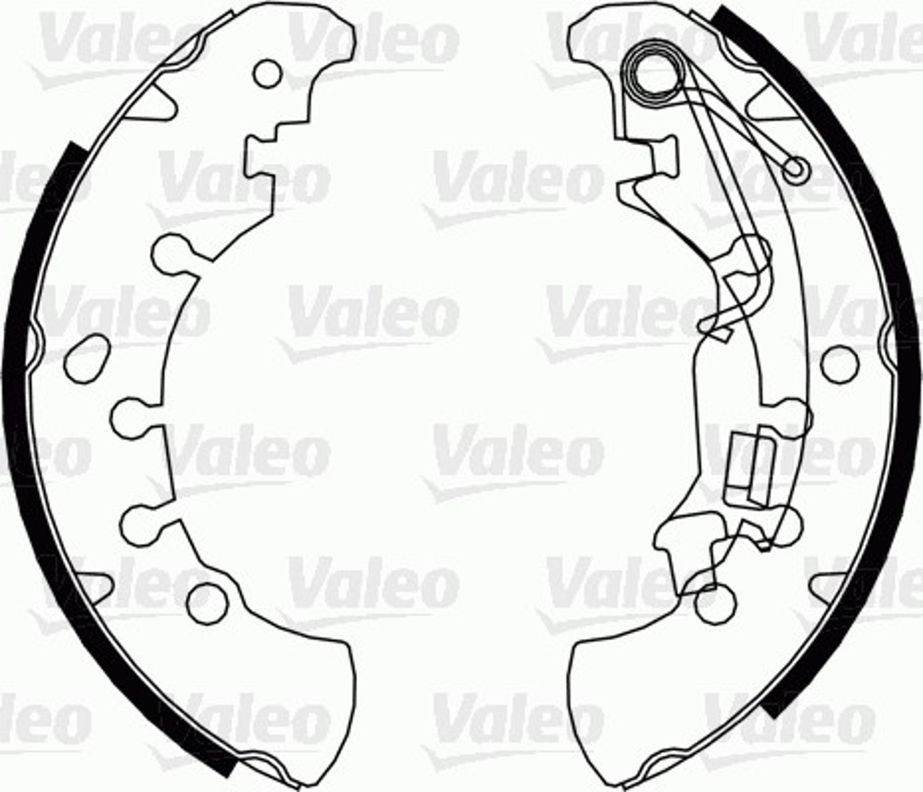 Колодки тормозные барабанные VALEO 564083
