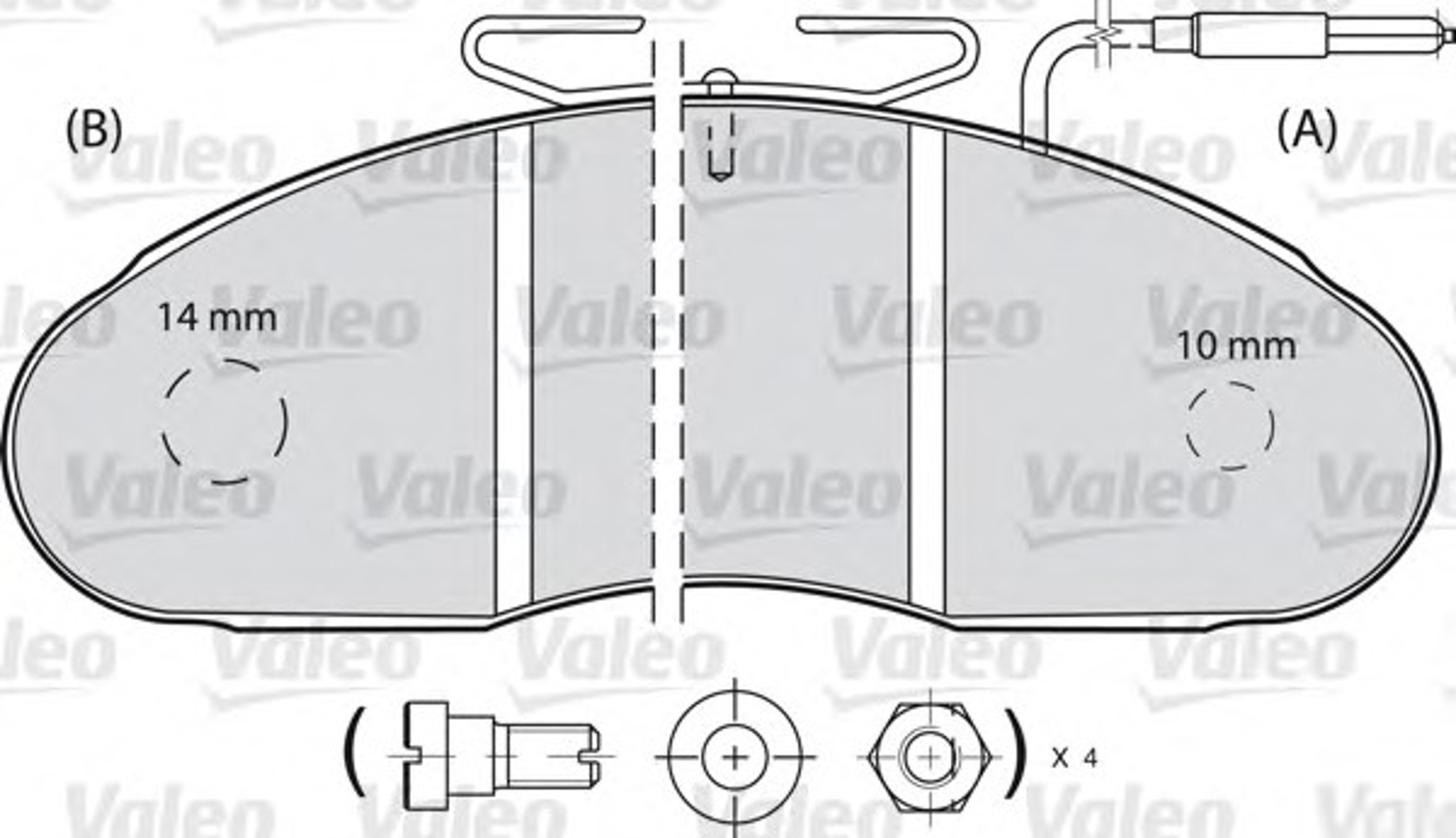 Колодки тормозные дисковые VALEO 598001