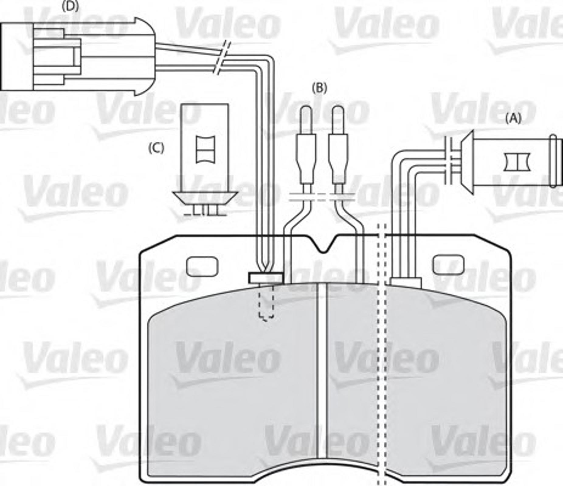 Комплект тормозных колодок дисковый тормоз VALEO 598007