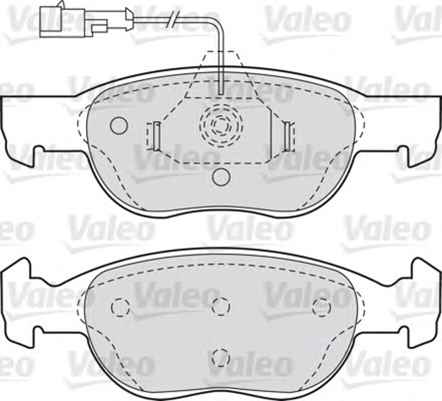 Комплект тормозных колодок дисковый тормоз VALEO 598040