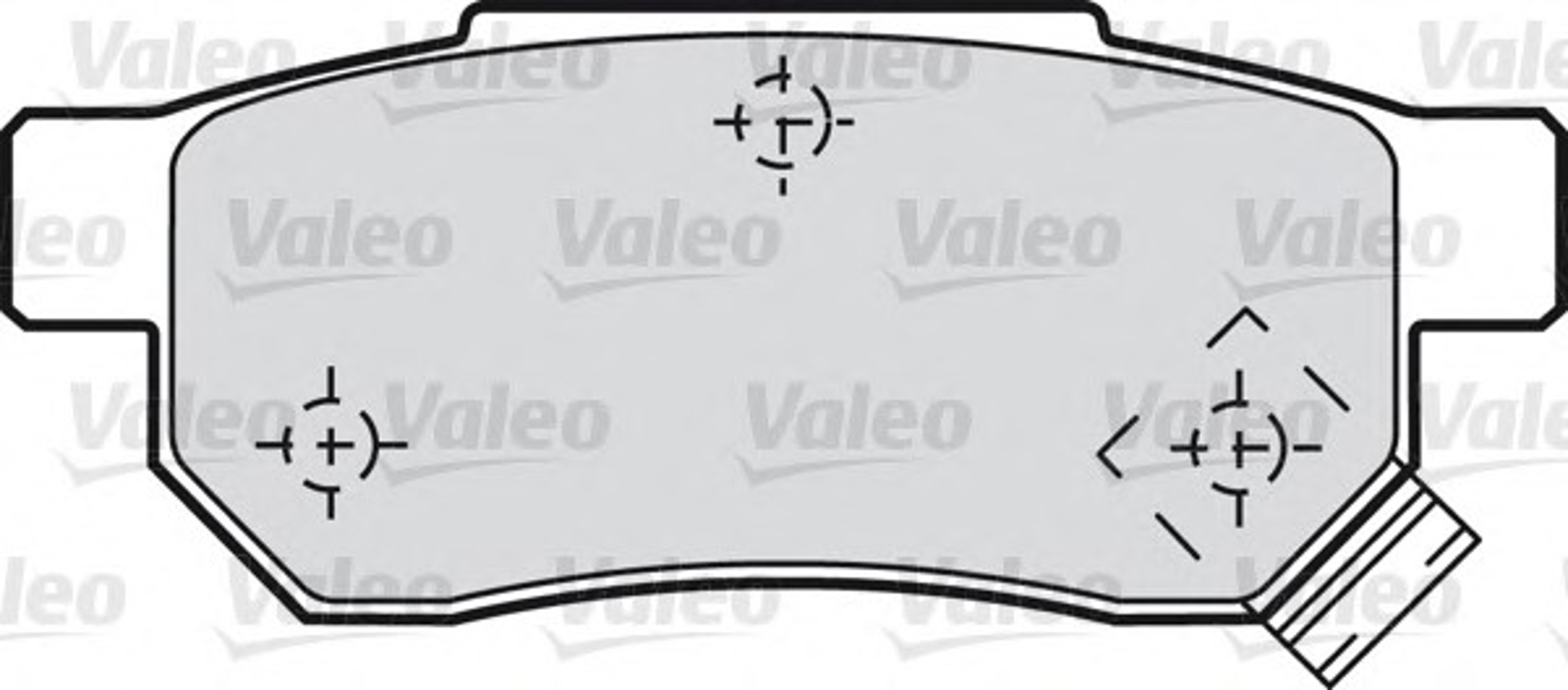 Комплект тормозных колодок дисковый тормоз VALEO 598053