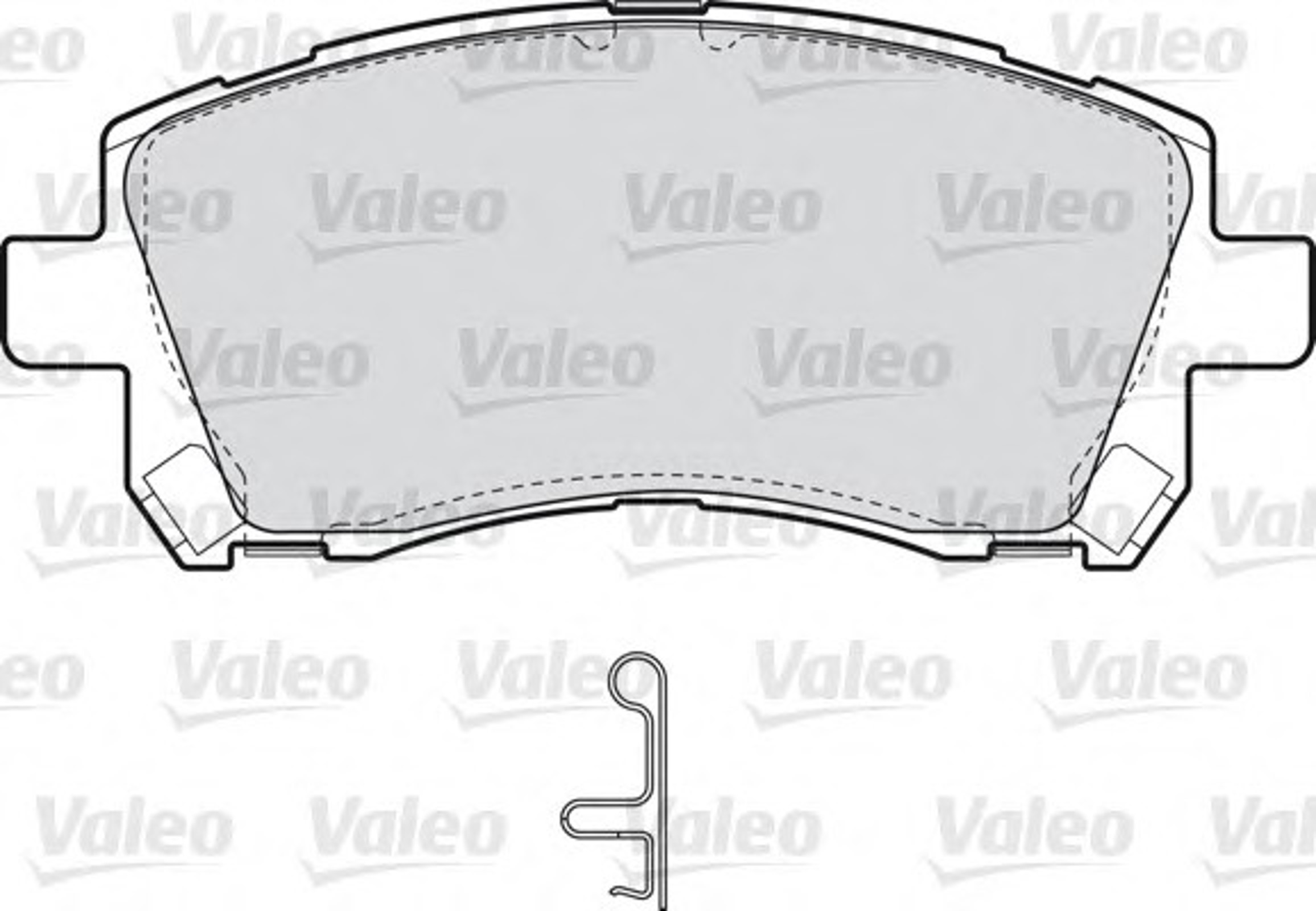 Колодка тормозная дисковая комплект VALEO 598530