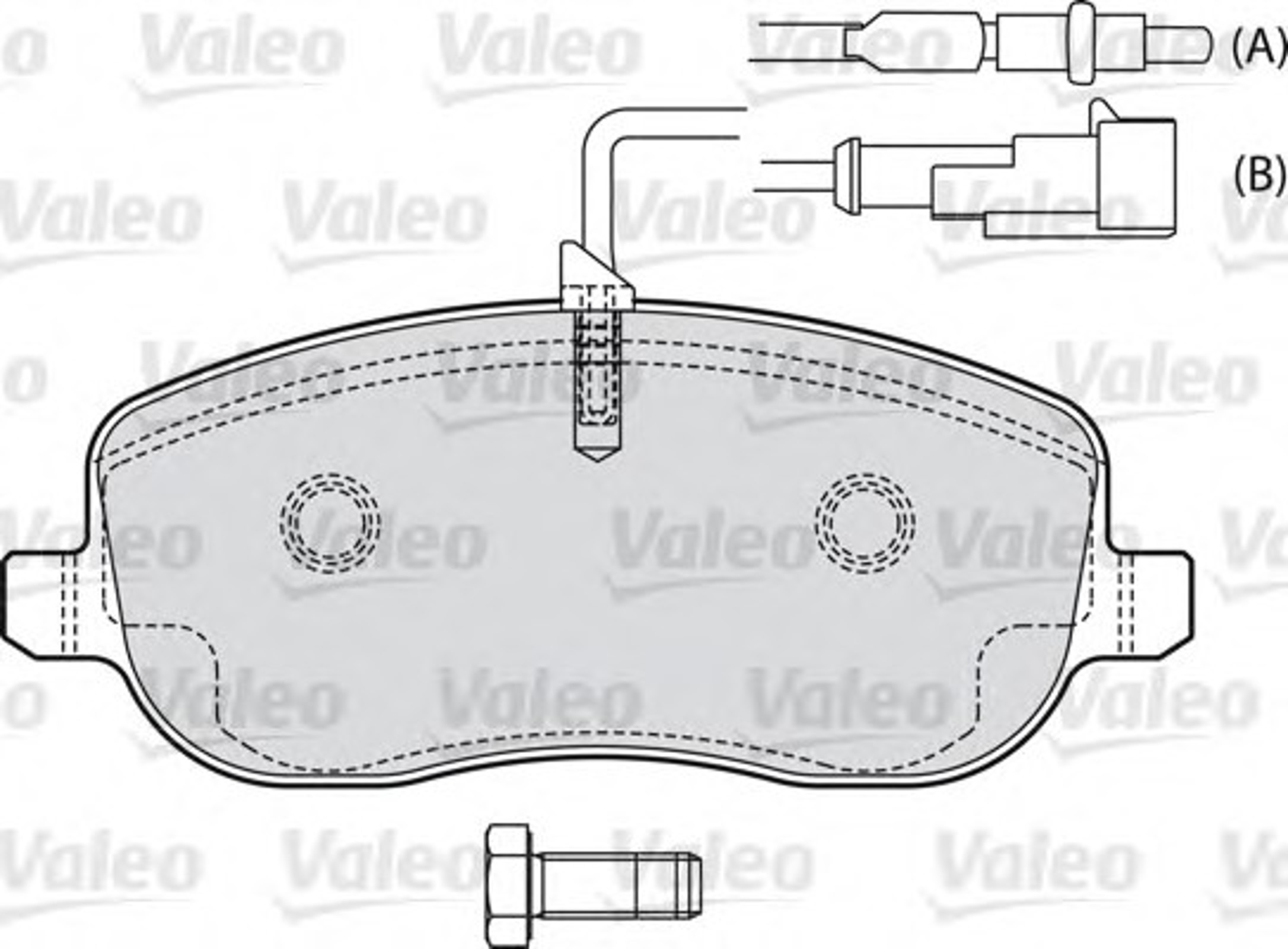 Колодка тормозная дисковая комплект VALEO 598553