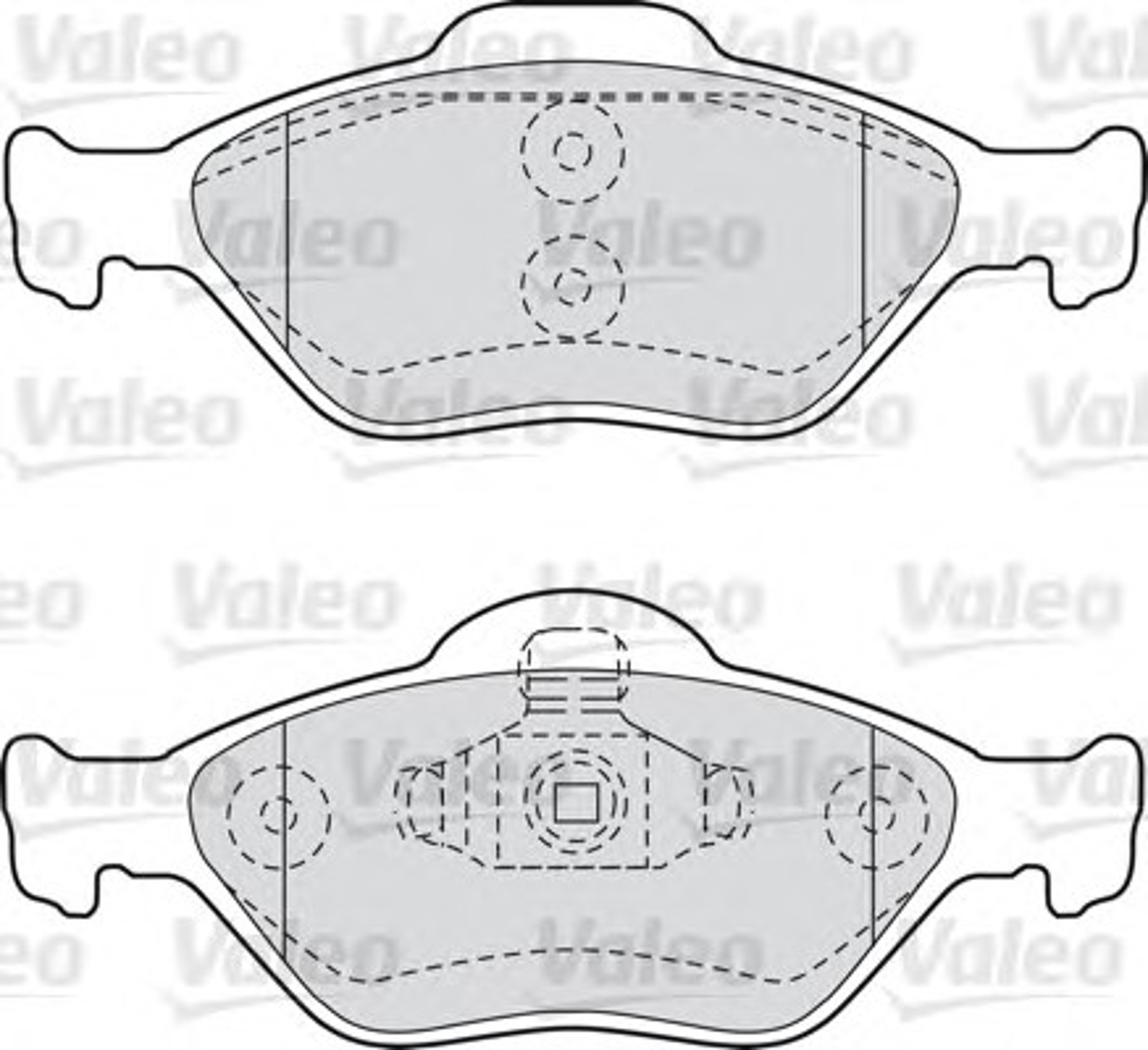 Колодка тормозная дисковая комплект VALEO 598564