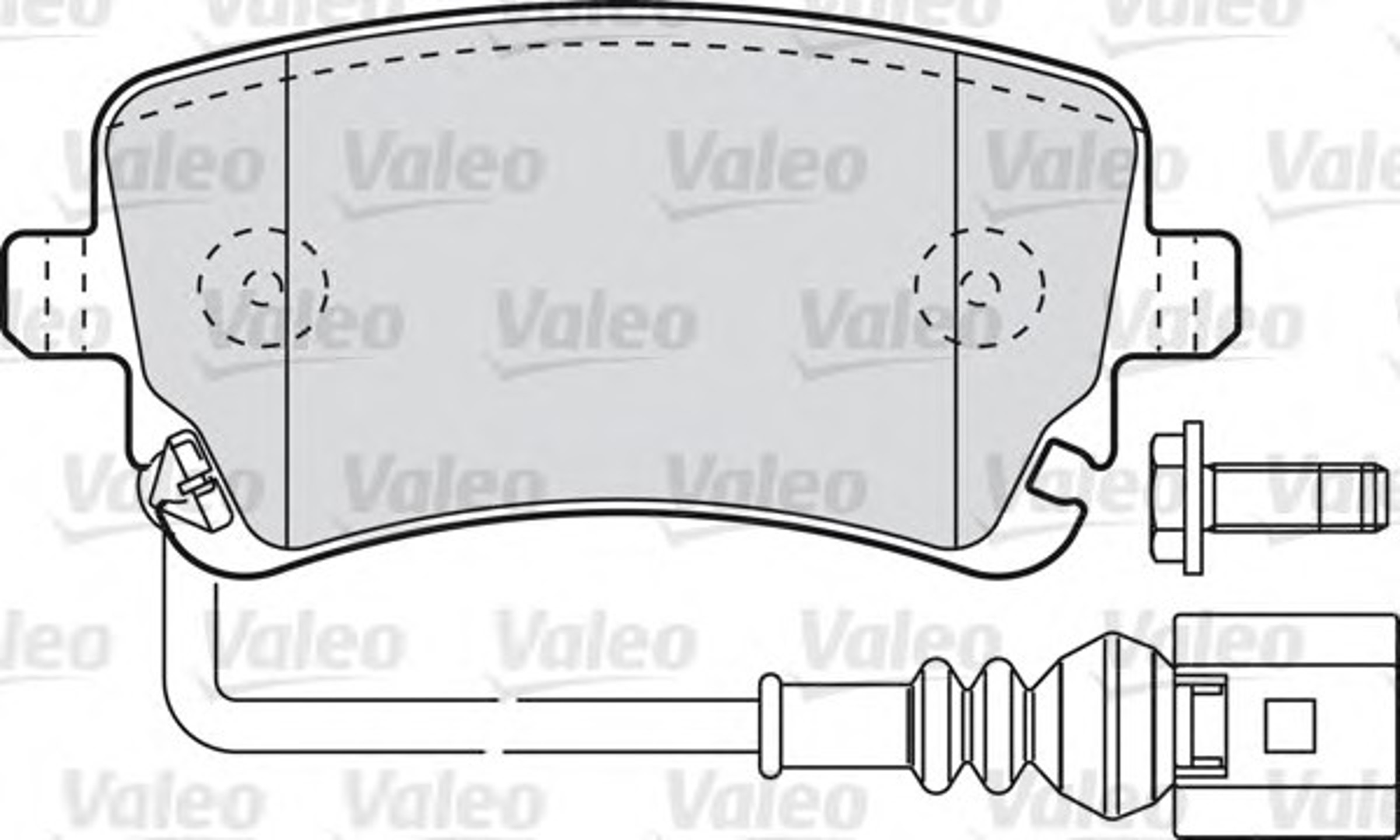 Колодка тормозная дисковая комплект VALEO 598641