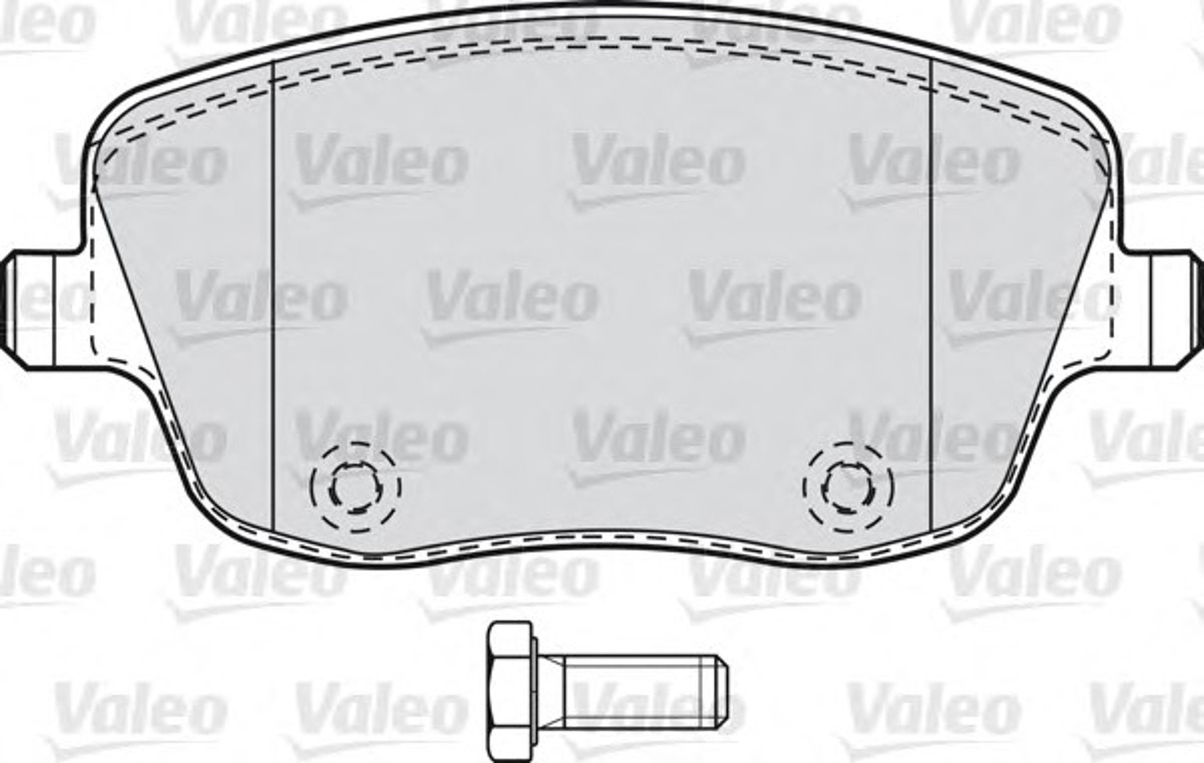 Колодка тормозная дисковая комплект VALEO 598667