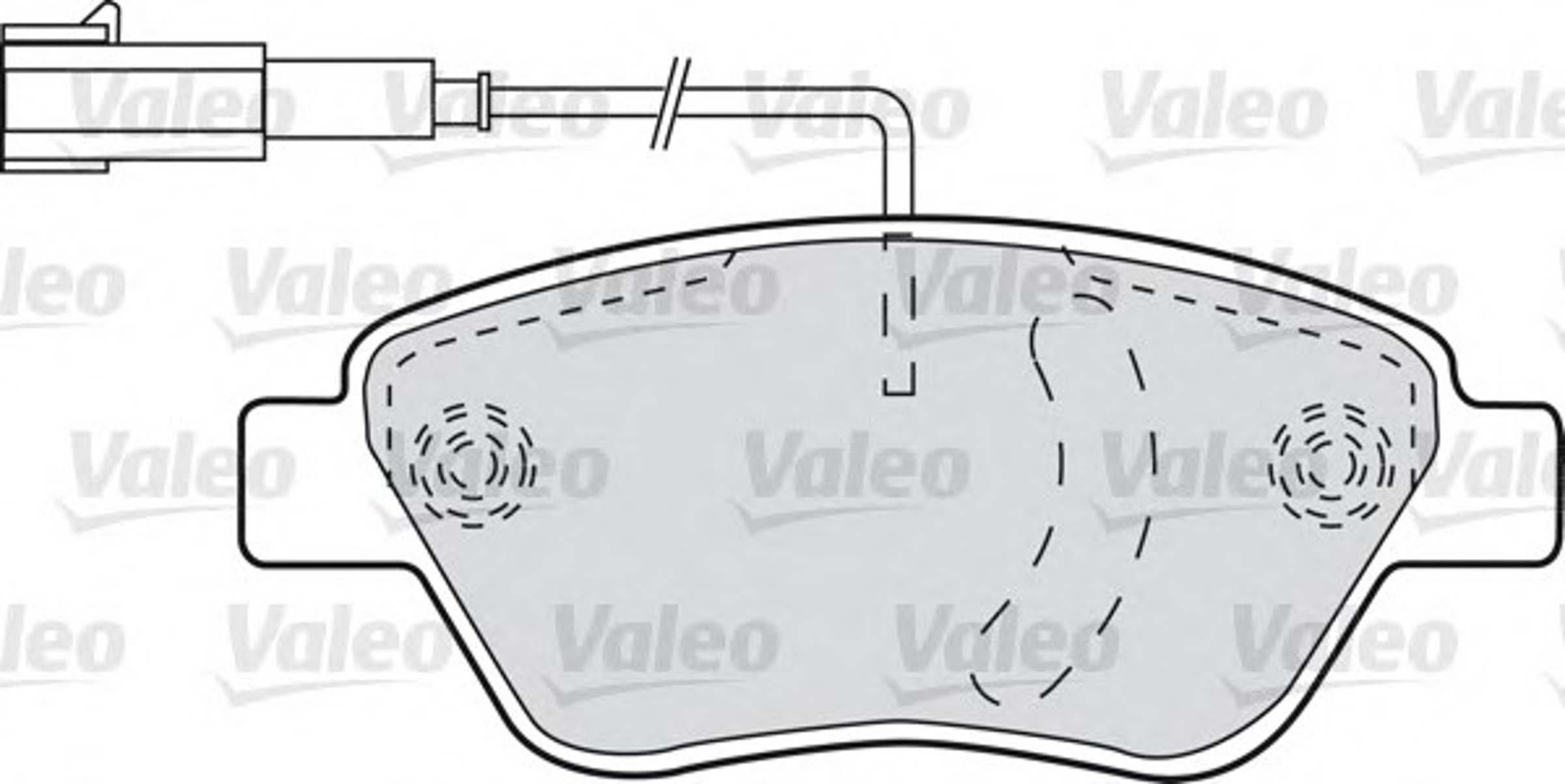 Колодка тормозная дисковая комплект VALEO 598825