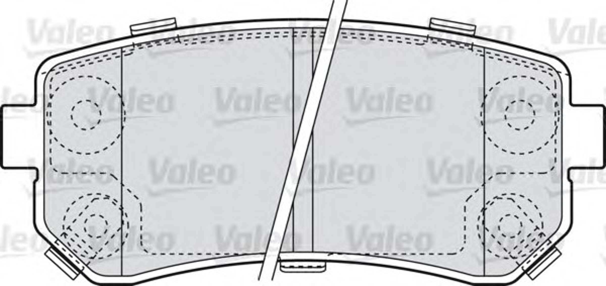 Колодка тормозная дисковая комплект VALEO 598867