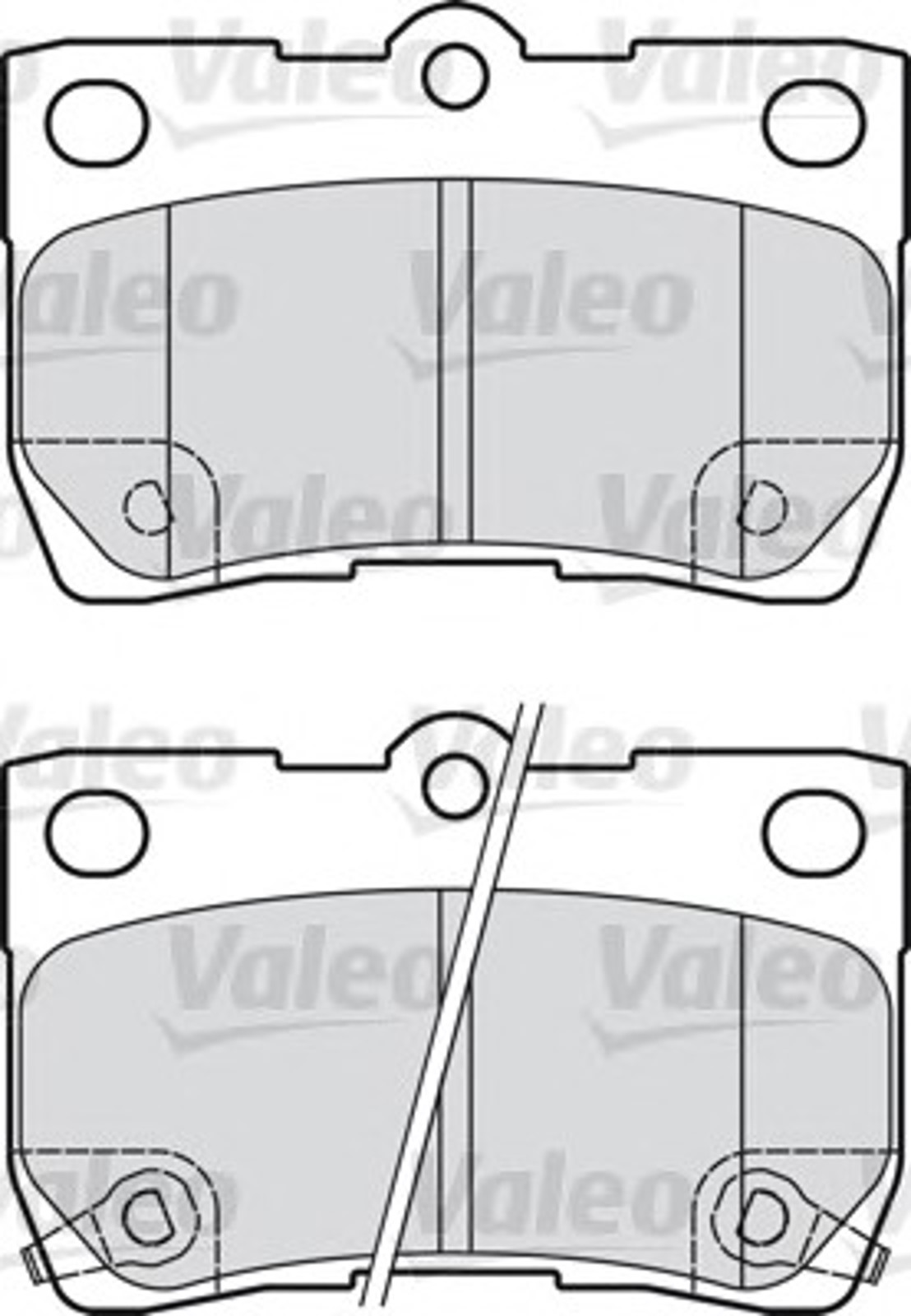 Колодка тормозная дисковая комплект VALEO 598888