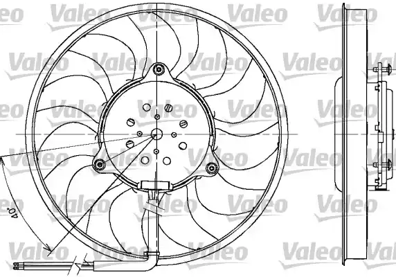 Вентилятор охлаждение двигателя VALEO 698612